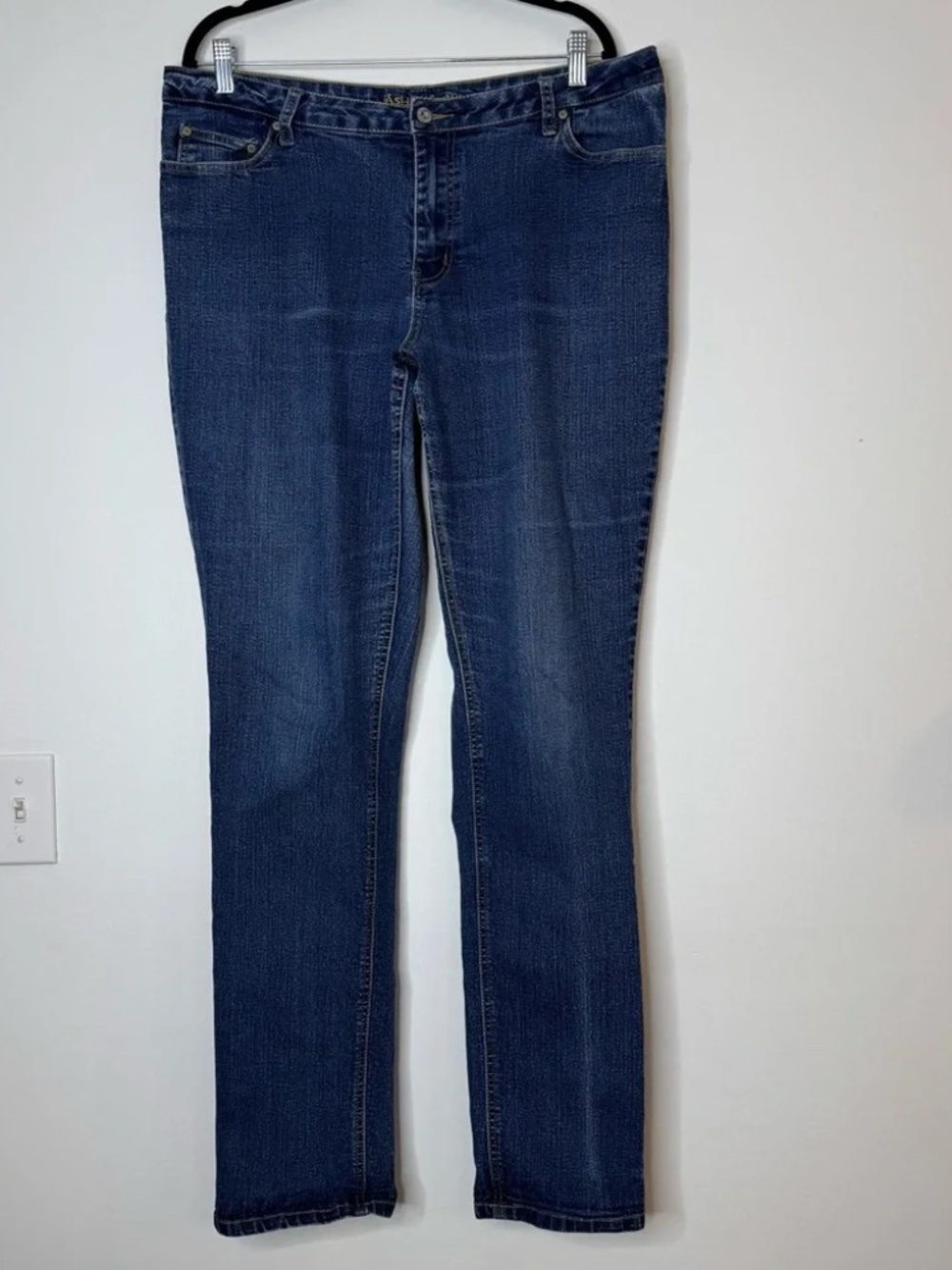 Ashley Stewart | Dark Blue Straight Leg Jeans 16 Tall